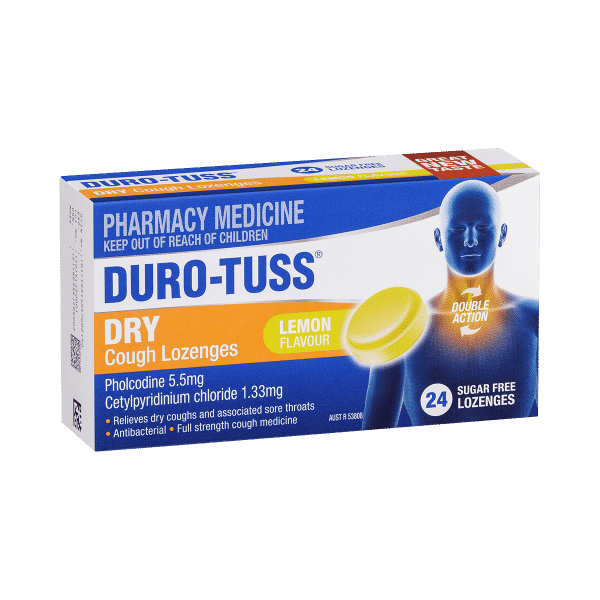 DURO-TUSS® Dry Cough Lozenges Lemon Flavor