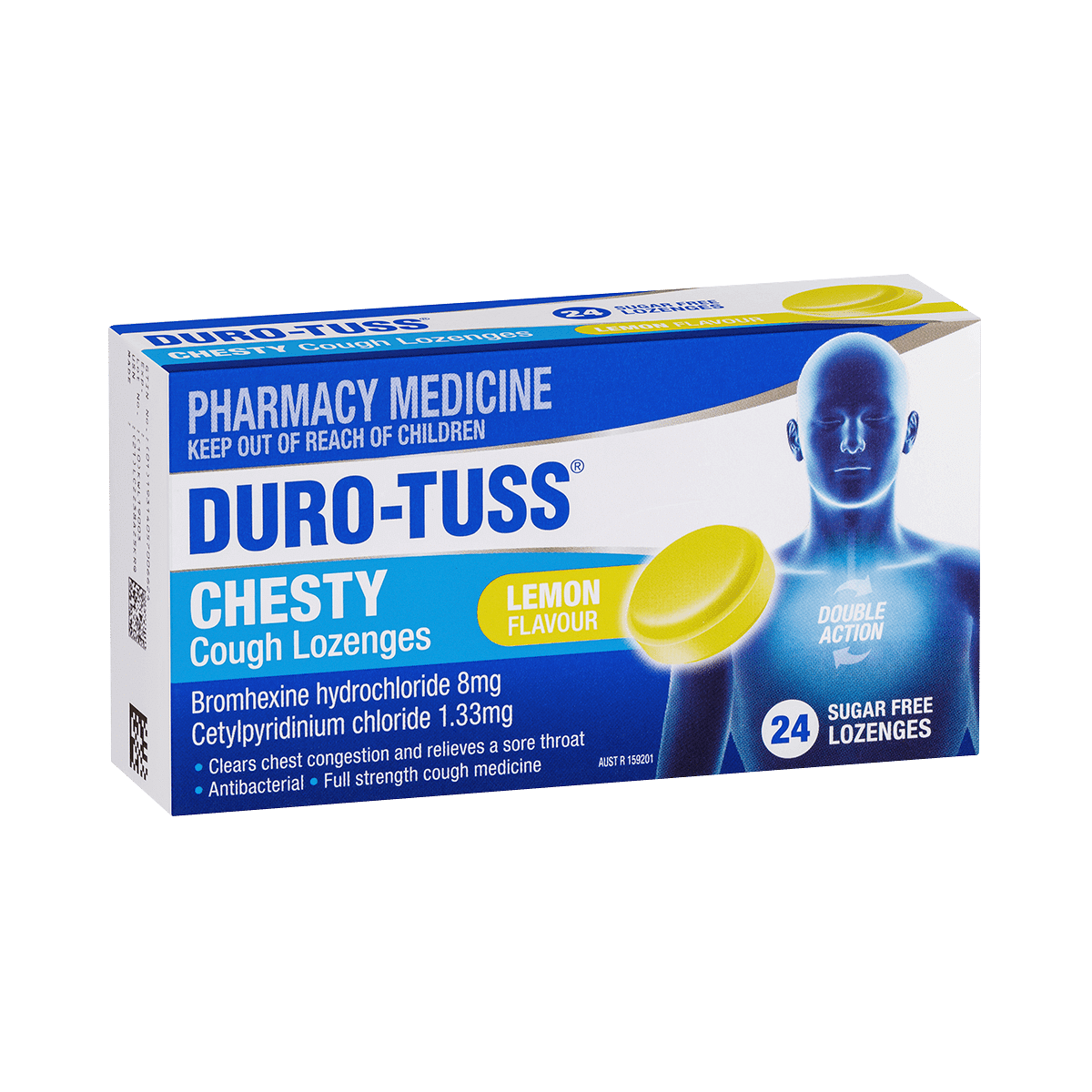 DURO TUSS Chesty Cough Lozenges Lemon Flavour Duro Tuss