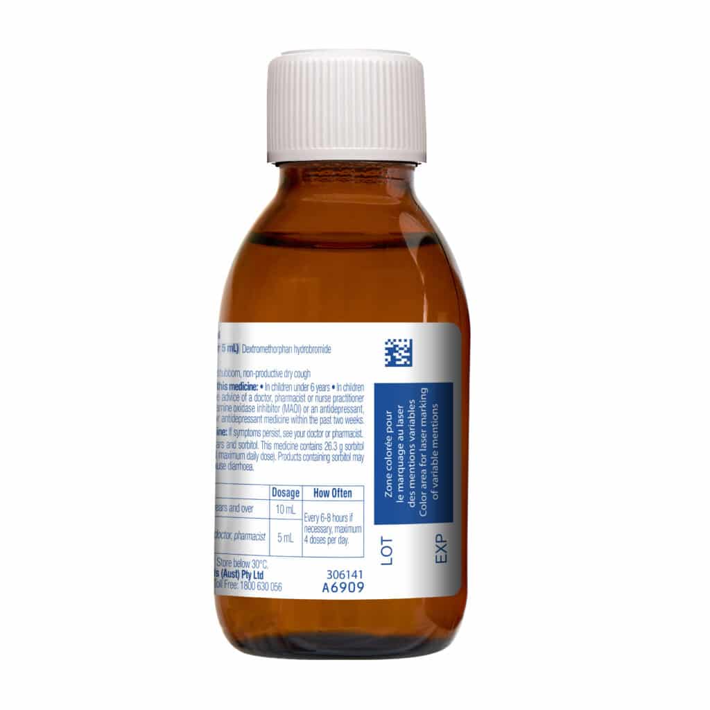 DURO-TUSS Dextromethorphan Dry Cough Liquid Forte Solution 125mL