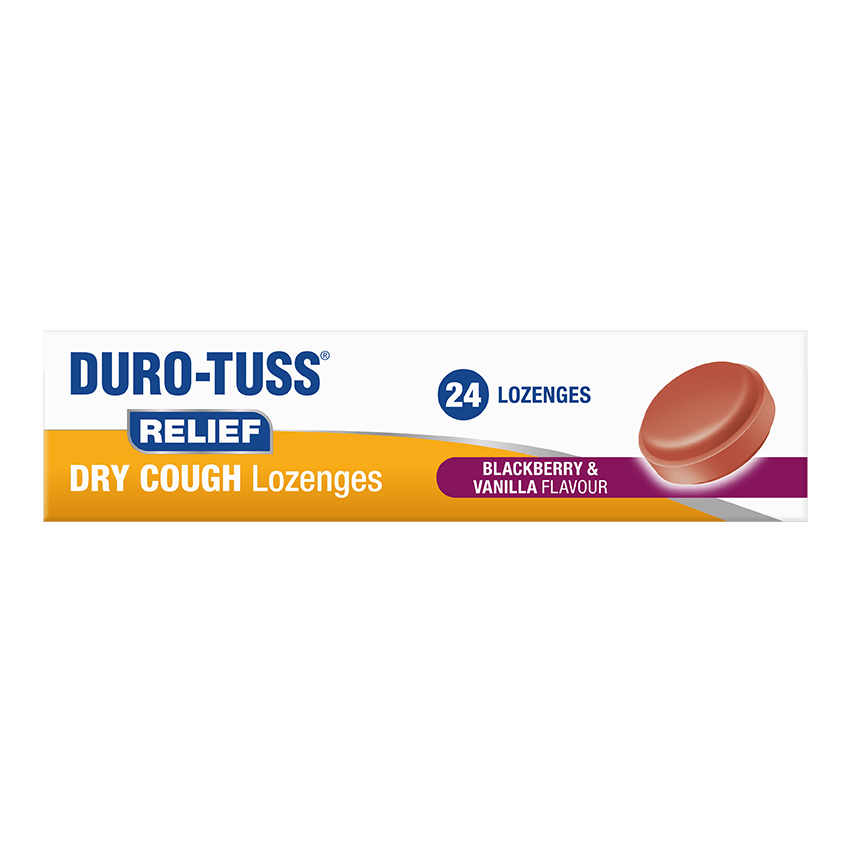 DURO-TUSS RELIEF Dry Cough Lozenges 2d bottom of packaging