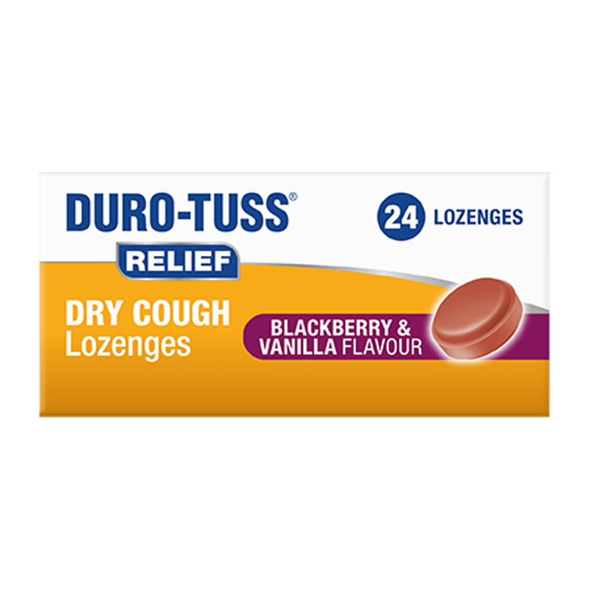 DURO-TUSS RELIEF Dry Cough Lozenges 2d side of packaging